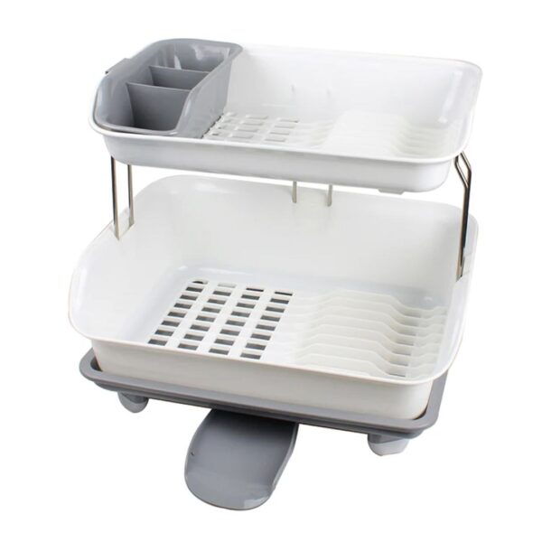 2 layer plastic dish rack