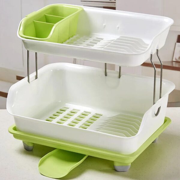 2 layer plastic dish rack