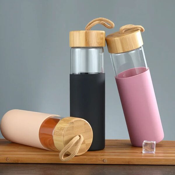 Leakproof Glass Bottle - Stylish Drinks On-The-Go