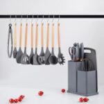 Silicone laddel and knife set