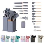 Silicone laddel and knife set