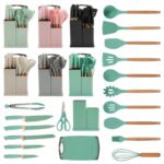 Silicone laddel and knife set