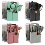 Silicone laddel and knife set