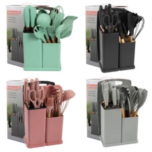 Silicone laddel and knife set