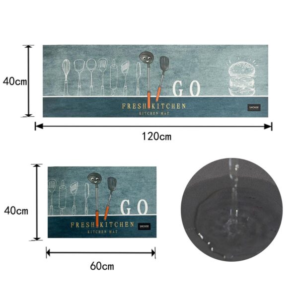 2 pcs Kitchen floor mat
