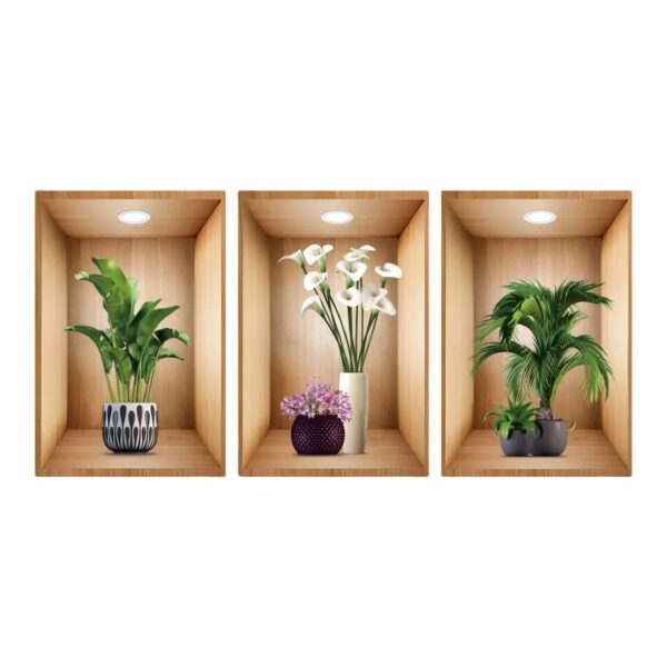 3pcs 3D wall sticker