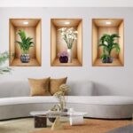 3pcs 3D wall sticker