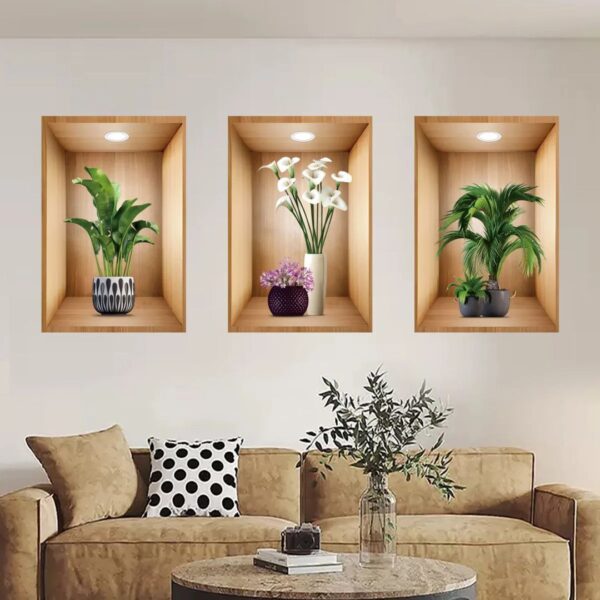 3pcs 3D wall sticker