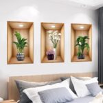 3pcs 3D wall sticker