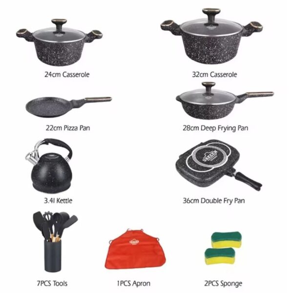 UCC LIFE Granite cookware set