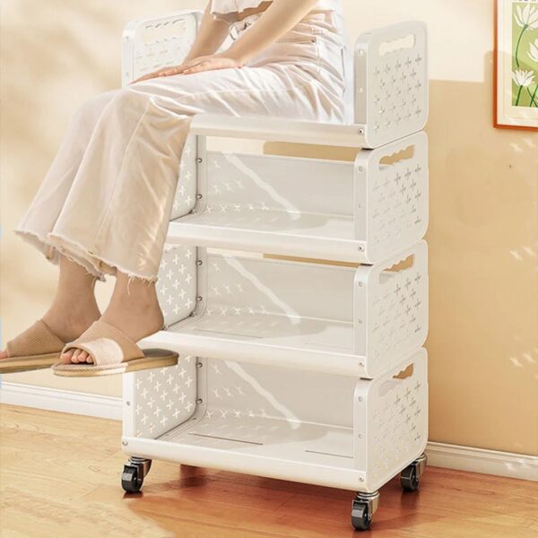 5 tier plastic trolley