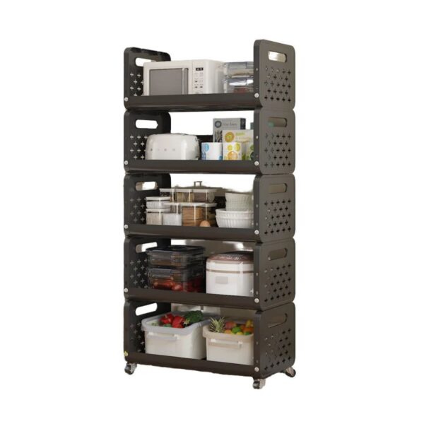 5 tier plastic trolley