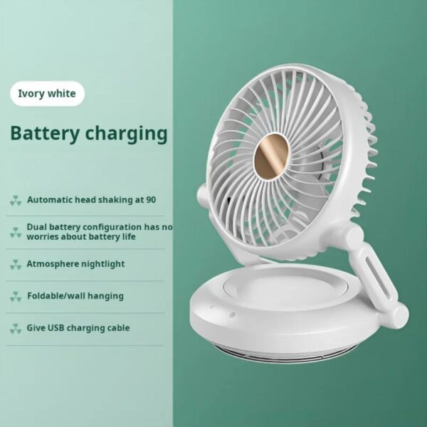 Portable folding fan