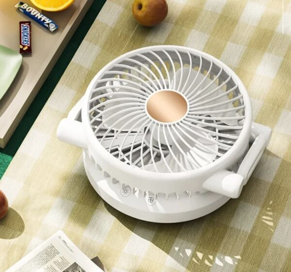 Portable folding fan