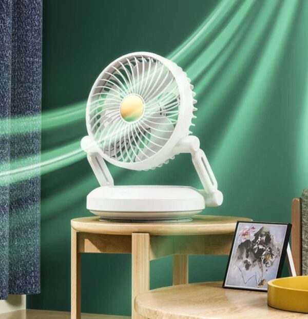 Portable folding fan
