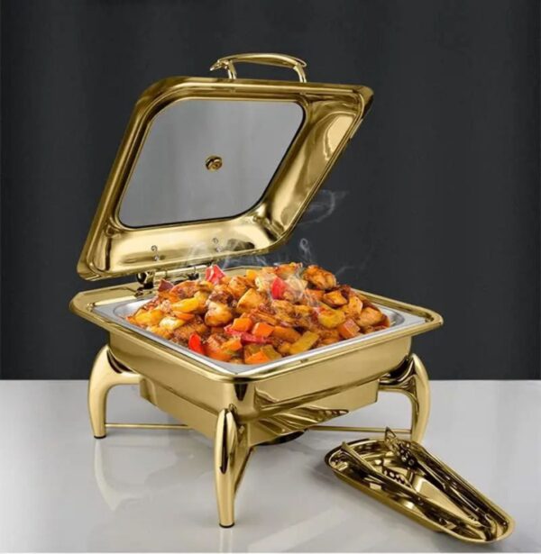 6 liters gold chaffing dish