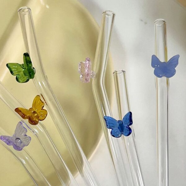 4 pcs glass straw