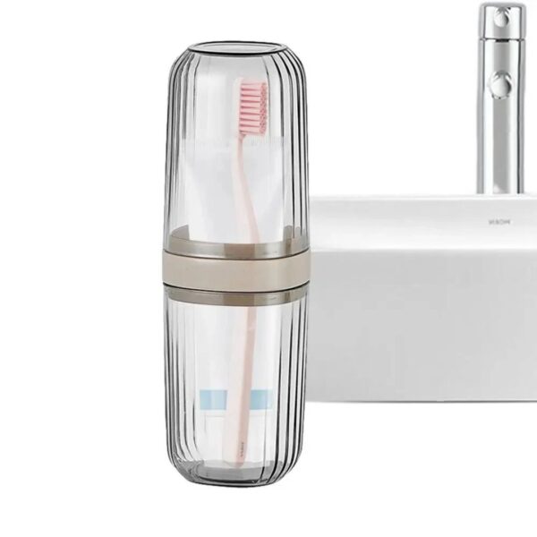 Portable Transparent Toothbrush & Toothpaste Holder ( Travel storage kit)