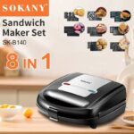 Sokany SK-B140 8-in-1 Sandwich Maker Set