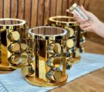 12 pcs Rotating Spice Rack with LED Light & Mirror Top