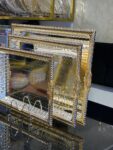 Elegant Gold-Colored Decorative Serving Trays