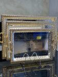 Elegant Gold-Colored Decorative Serving Trays