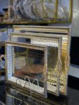Elegant Gold-Colored Decorative Serving Trays