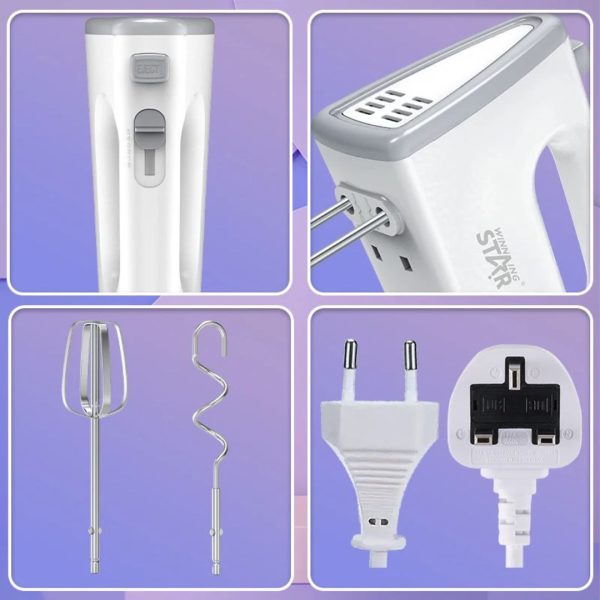 Winning Star ST-5533 300W Electric Hand Mixer with Dual Whisks