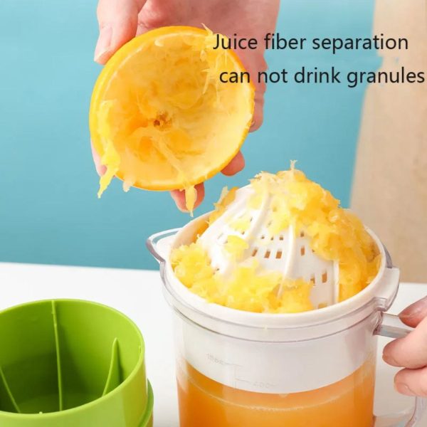 Manual Citrus Juicer and Lemon Squeezer with Built-in Reamer & Measuring Cup