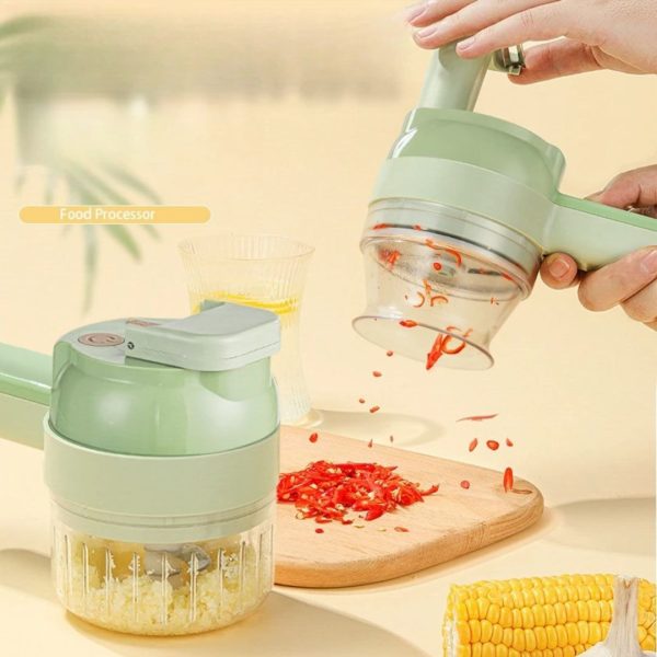 4-in-1 Handheld Electric Vegetable Cutter Set