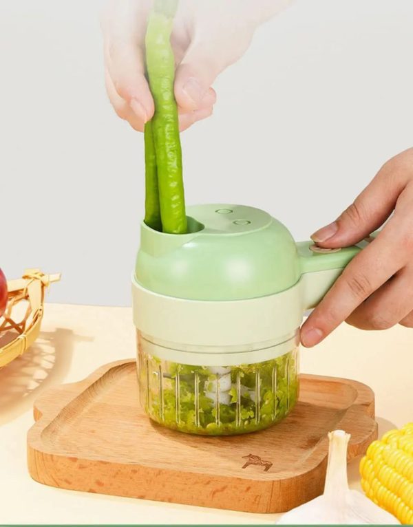 4-in-1 Handheld Electric Vegetable Cutter Set