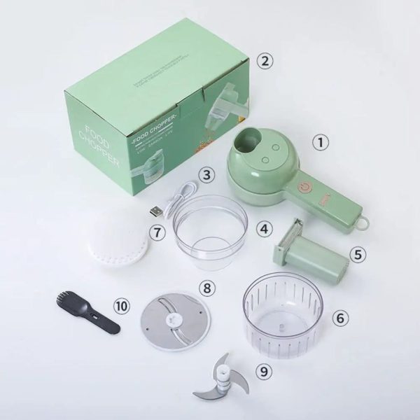 4-in-1 Handheld Electric Vegetable Cutter Set