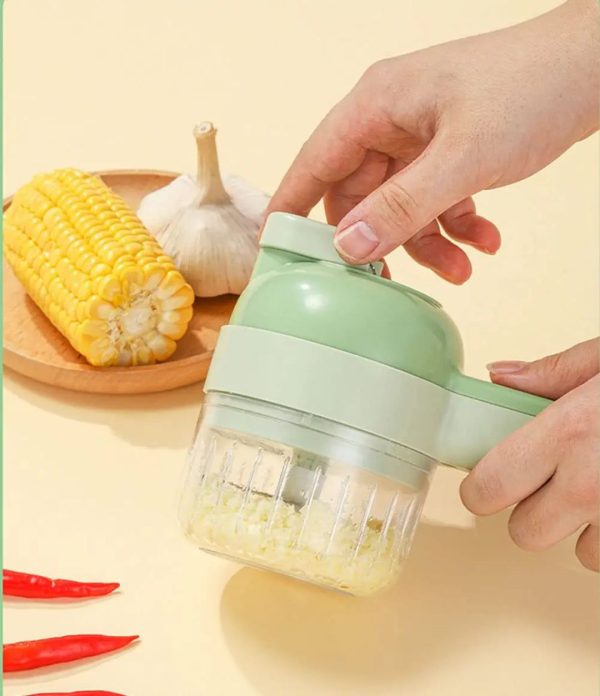 4-in-1 Handheld Electric Vegetable Cutter Set