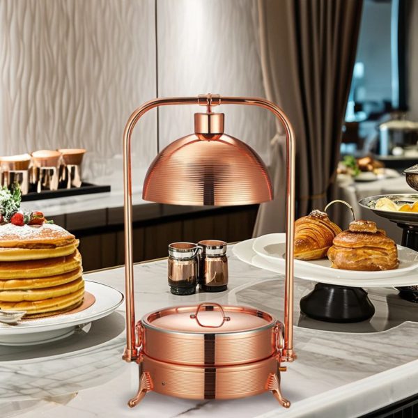 Chafing dish with heat lamp