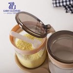 3-Piece Glass Spice Jar Set with Wooden Tray