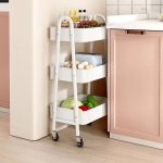 3-Tier Metal Rolling Utility Cart - Multi-Purpose Storage Organizer