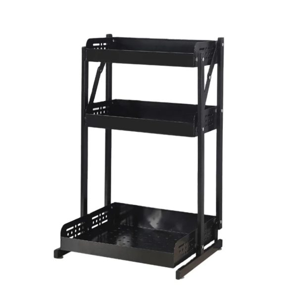 3-Tier Bathroom & Kitchen Organizer with Pull-Out Shelves
