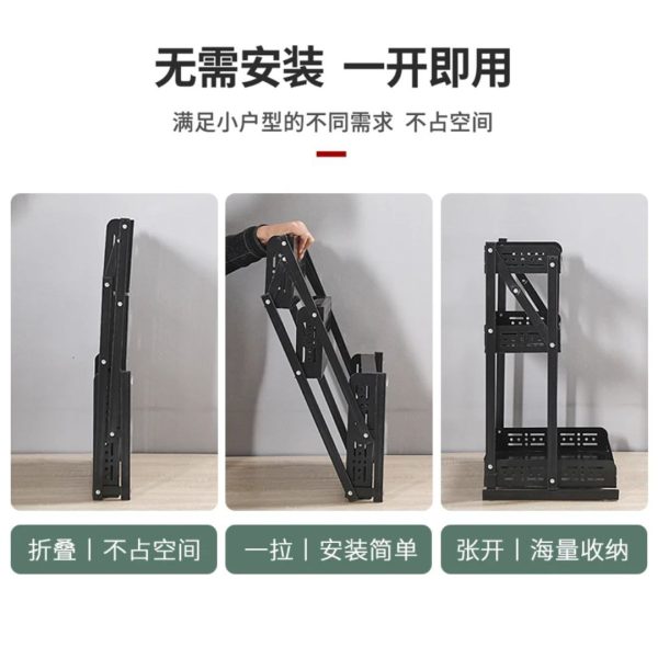 3-Tier Bathroom & Kitchen Organizer with Pull-Out Shelves