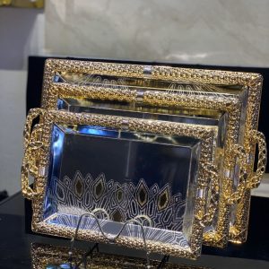 ST009 Decorative Gold Metal Serving Trays