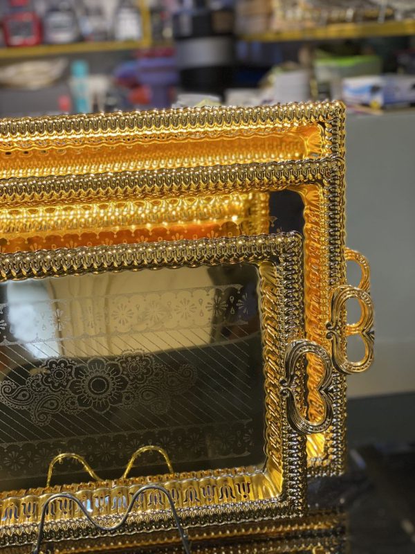 ST007 Decorative Golden Serving Trays