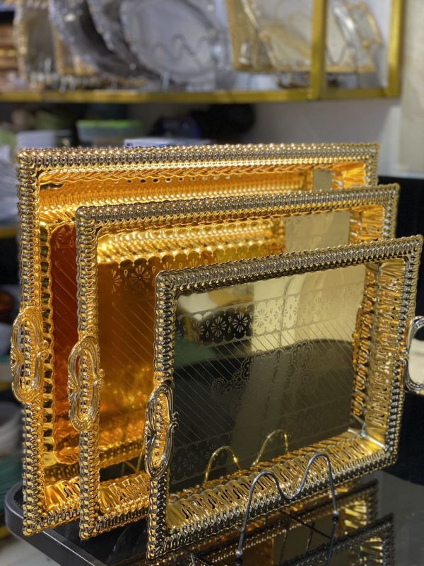 ST007 Decorative Golden Serving Trays