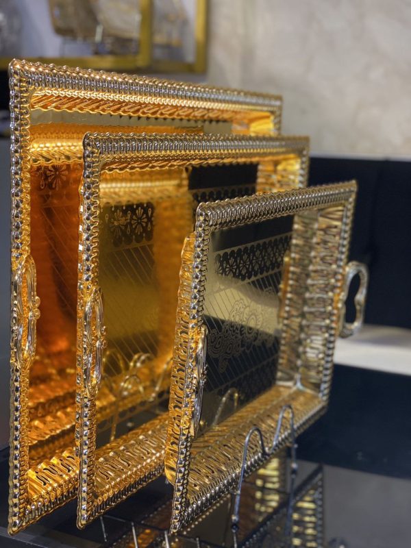 ST007 Decorative Golden Serving Trays