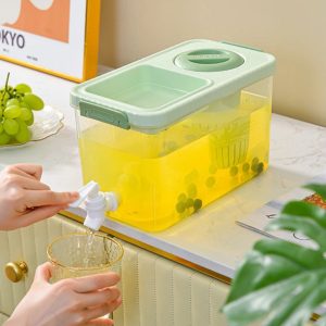 4L Fridge Storage Beverage Dispenser – Hot & Cold Drink Container with Removable Spout