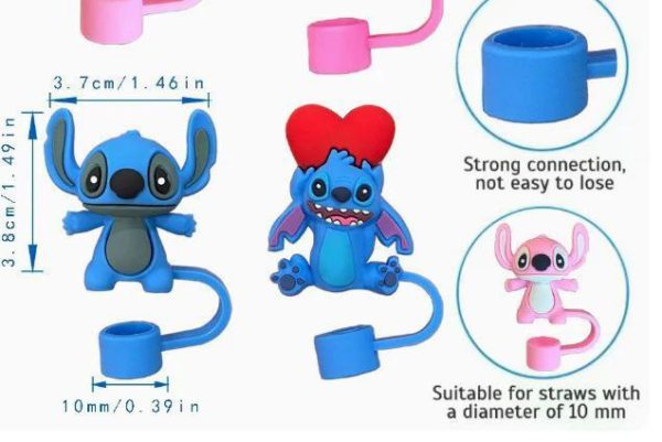 Flower-Design Silicone Straw Covers