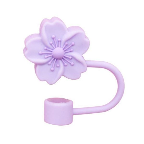 Flower-Design Silicone Straw Covers