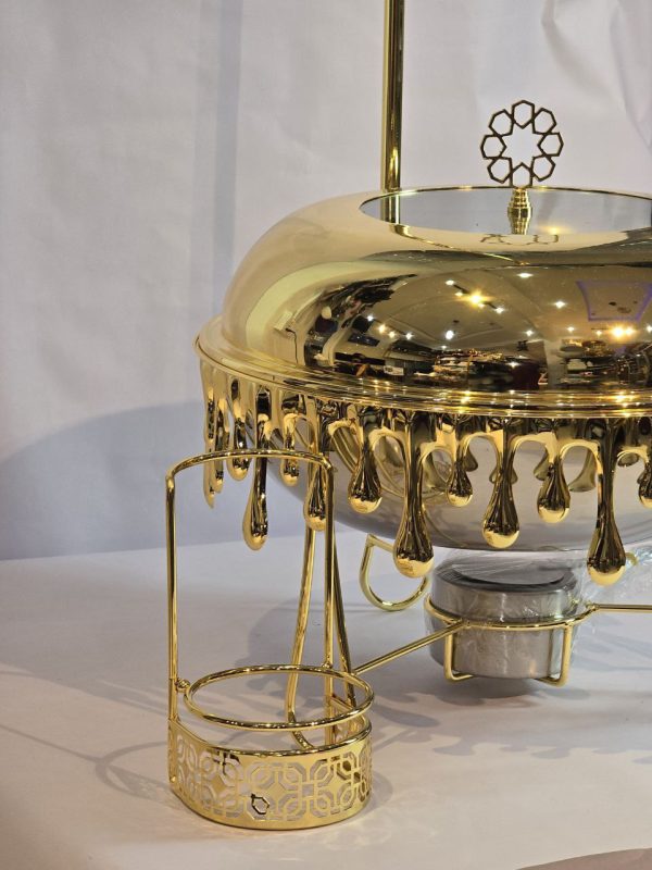 8 L Gold Finish Stainless Steel Chafing Dish