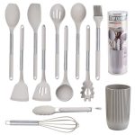 12-Piece Silicone Kitchen Utensil Set with Holder
