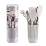 12-Piece Silicone Kitchen Utensil Set with Holder