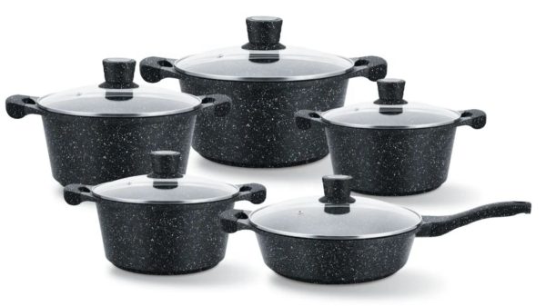 GraniteStone 7-Piece Granite-Coated Nonstick Cookware Set