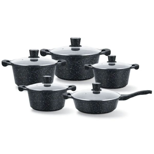 GraniteStone 7-Piece Granite-Coated Nonstick Cookware Set
